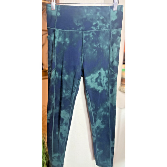 Victoria Secret tie dye green black leggings with pockets Medium 6-10 - Picture 1 of 4